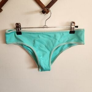 Victoria's Secret Bikini Bottom Cheeky Hipster Thick Green Blue Small S